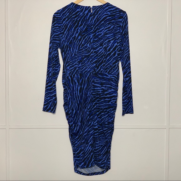 Michael Kors Bodycon Zebra Print Midi Dress - Picture 4 of 11